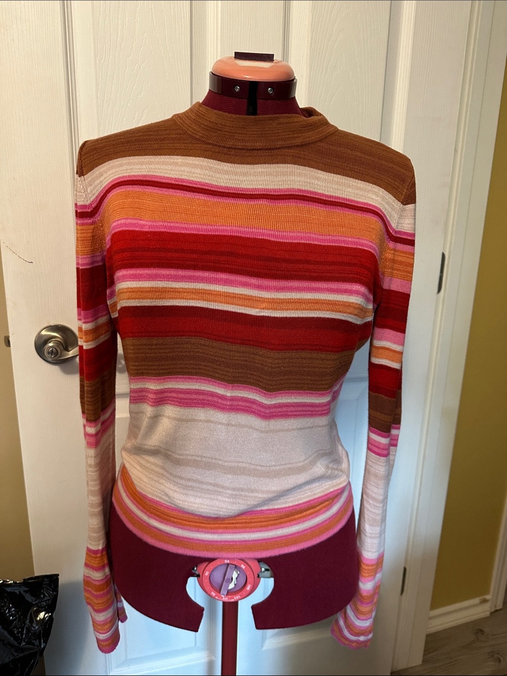 Free People multicoloured horizontal striped knit sweater. Soft .